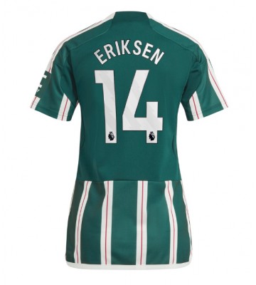 Manchester United Christian Eriksen #14 Koszulka Wyjazdowych Kobiety 2023-24 Krótki Rękaw